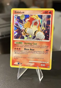 Pokemon Entei Card TCG 4/132 Secret Wonders Cracked Ice Holo Rare NM 2007 - Image 2