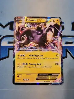 Pokemon TCG Zekrom EX Holo Card 52/113 Legendary Treasures Ultra Rare - Image 1