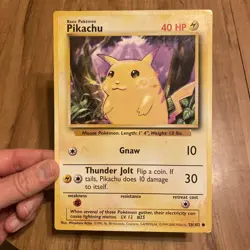 POKEMON PIKACHU CARD 58/102 JUMBO - NOT FOR PLAY USE - Promo Vg Condition - Image 1