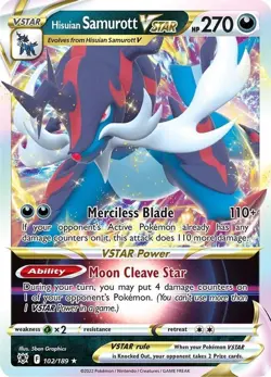 Hisuian Samurott VSTAR - 102/189 - Pokemon Astral Radiance Ultra Rare Card NM - Image 1