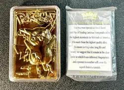 Pikachu 23kt Gold Pokemon Card - Burger King - 1999 - Complete - Image 2