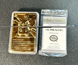Pikachu 23kt Gold Pokemon Card - Burger King - 1999 - Complete - Image 3