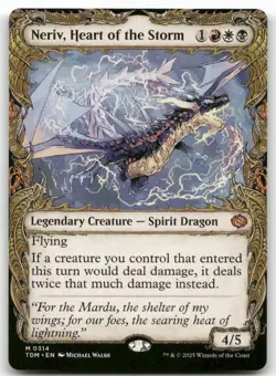 Neriv, Heart of the Storm (Showcase) #314 MTG Tarkir TDM NM X1 - Image 1