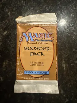 *NEW* 1994 Magic The Gathering Revised Edition Booster Pack MTG *FACTORY SEALED* - Image 1