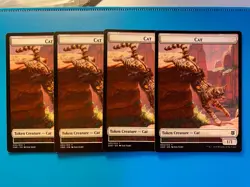 MTG 4x Cat Token # 2 Zendikar Rising Magic the Gathering x4 NM - Image 1