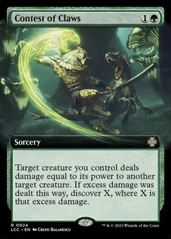 Contest of Claws - Foil - Extended Art Light Play, English Magic the Gathering M - Image 1