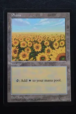 Magic The Gathering MTG PLAINS Asia Pacific Land Program MP Moderately Played - Image 1