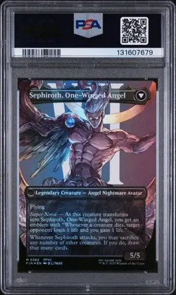 Sephiroth Fabled Soldier #0382 Foil Double Sided, One-Winged Angel PSA 8 - Image 2