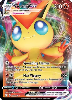 Victini VMAX - 022/163 - Pokemon Battle Styles Sword & Shield Ultra Rare Card NM - Image 1