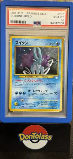 2000 Pokemon Japanese Neo 3 Suicune Holo #245 PSA 10 GEM MINT - Image 1