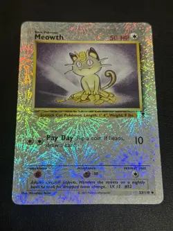 Pokemon TCG Meowth 53/110 Legendary Collection Reverse Holo Rare LP - Image 1