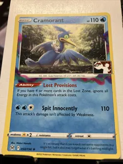 Cramorant Prize Pack Series 3 Cosmos Holo Play! Pokemon Stamped Promo 050/196 - Image 1
