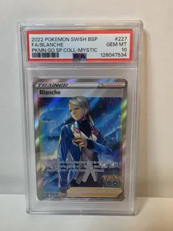 2022 POKEMON SWSH BLACK STAR PROMO #227 FULL ART/BLANCHE PSA 10 - Image 1