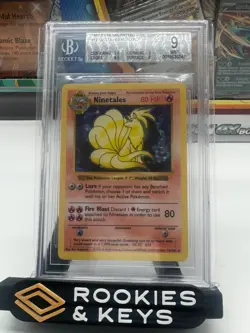 1999 Pokemon Base Set Shadowless Holo Rare Ninetails BGS 9 - Image 1