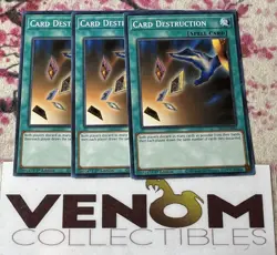 3x (M/NM) - Card Destruction - SR13-EN032 - Common - 1st Edition YuGiOh - Image 1