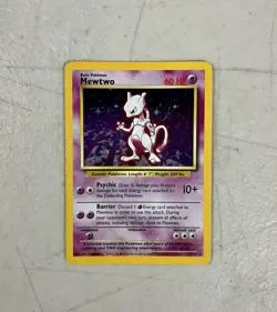 Pokemon TCG Mewtwo Base Set Holo Rare Card 10/102 - Image 1