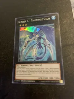 Yugioh Card TCG Number 47: Nightmare Shark CT11-EN004 Super Rare Light Play Holo - Image 1