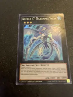 Yugioh Card TCG Number 47: Nightmare Shark CT11-EN004 Super Rare Light Play Holo - Image 2