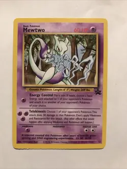 Pokemon Card Mewtwo Black Star Promo 12 Near Mint - Image 1