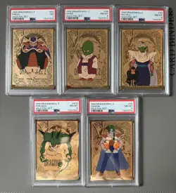 Dragon Ball Z DBZ Artbox Gold Foil PSA Graded 5 Card Lot - Image 1