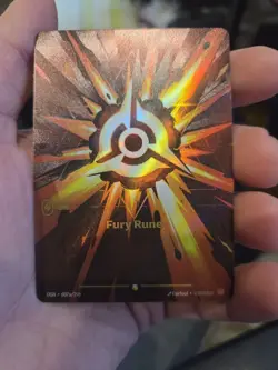 2025 League of Legends Riftbound English TCG Card Fury Rune OGN·007a/298 Alt Art - Image 1