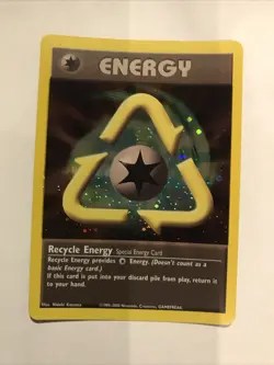 Recycle Energy - WOTC League Promo Pokemon - Holo Card Swirl - Image 1