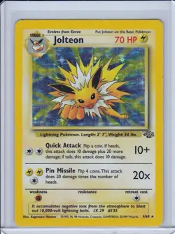 Pokemon TCG Jolteon Jungle Holo Rare Card 4/64 Vintage, Moderately Played - Image 1