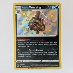 Galarian Weezing Sv077/Sv122 Shining Fates Shiny Holo Rare Pokemon TCG Card - Image 1