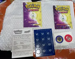 Vintage Pokemon TCG Neo Destiny Advanced Rulebook & Card Lists Damage Tokens HTF - Image 1