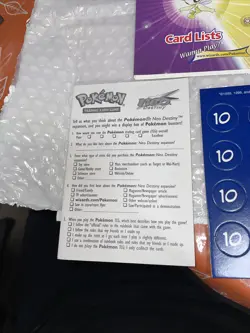 Vintage Pokemon TCG Neo Destiny Advanced Rulebook & Card Lists Damage Tokens HTF - Image 2