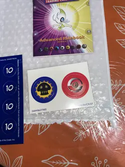 Vintage Pokemon TCG Neo Destiny Advanced Rulebook & Card Lists Damage Tokens HTF - Image 4