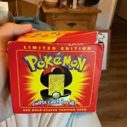 Pokemon Mewtwo 23K Gold Plated Card 1999 Burger King SEALED in Box With Ball NEW - Image 1