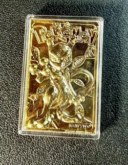 Mewtwo 23kt Gold Plated Pokemon Card - Burger King - 1999 - Look! - Image 5