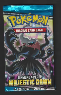 Pokemon "Majestic Dawn" 10-Card Sealed Booster Pack (Darkrai) X1 - Image 1