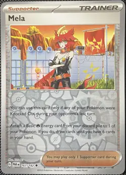 Mela 167/182 SV04: Paradox Rift Reverse Holo - Pokemon Card - Image 1