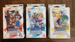 Sealed Digimon Card Game ST-1 Gaia Red, ST-2 Cocytus Blue, ST-3 Heaven's Yellow - Image 1