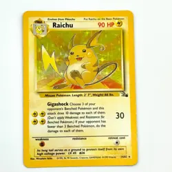 Raichu 14/62 Fossil Holo Rare Lightly Played 1999 Vintage Pokemon TCG Card - Image 1