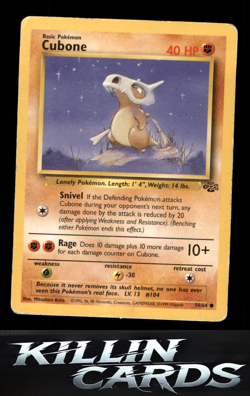 Cubone 50/64 Common Jungle Pokemon Card MP - Image 1