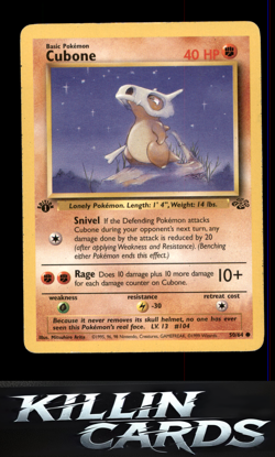 Cubone 50/64 Pokemon Common Jungle Card LP - Image 1