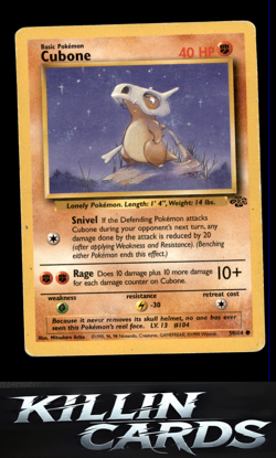 Cubone 50/64 Pokemon Common Jungle Card LP - Image 1