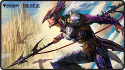 Ultra Pro: Black Stitched Playmat - MTG - Final Fantasy - 'Kain, Traitorous Drag - Image 1