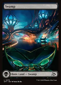 4 x Swamp (0274) - Foil - Aetherdrift - NM-Mint - MTG - Image 1