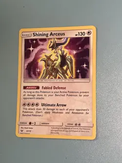 SHINING ARCEUS 57/73 Shining Legends Pokemon Card Holo Mint Pack Fresh - Image 1
