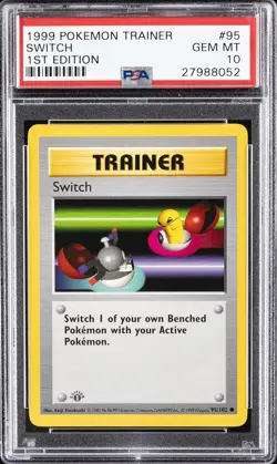 1999 POKEMON BASE SET 1ST EDITION #95 SWITCH PSA 10 - Image 1