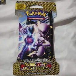 Rare Pokemon Sleeved Sealed Booster Pack NEXT DESTINIES B&W - Image 1