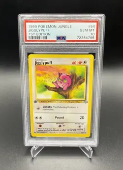JIGGLYPUFF PSA 10 GEM MINT 1ST EDITION 1999 POKEMON JUNGLE 54 - Image 1