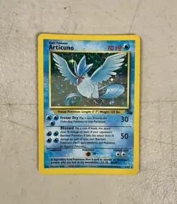 Pokemon TCG Articuno Fossil 2/62 Holo Unlimited Holo Rare 1999 Vintage WOTC LP - Image 1