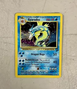 1999 Pokemon Base Set 2 Gyarados Holo Rare 7/130 WOTC Vintage TCG - Image 1