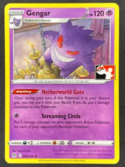 Pokemon Gengar Prize Pack 066/196 LOR Lost Origin NM - Image 1