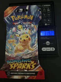 VERY HEAVY - 31.92g - Pokemon Surging Sparks Sleeved Booster Pack - SEALED! - Image 1